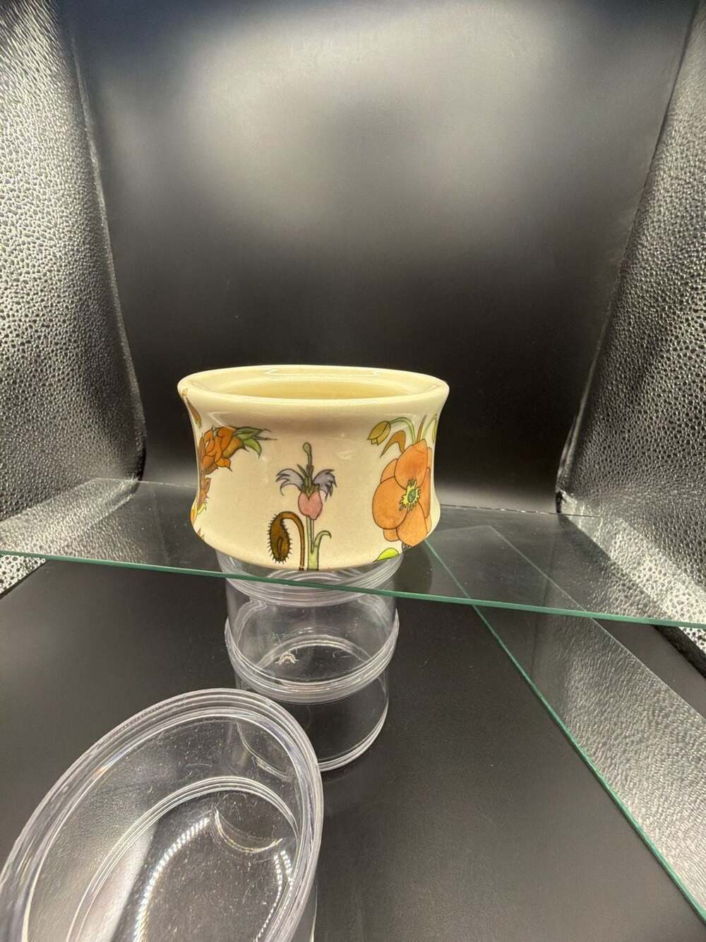 Vintage M. Dartec Italy Hand Painted Floral Ceramic Small Bowl